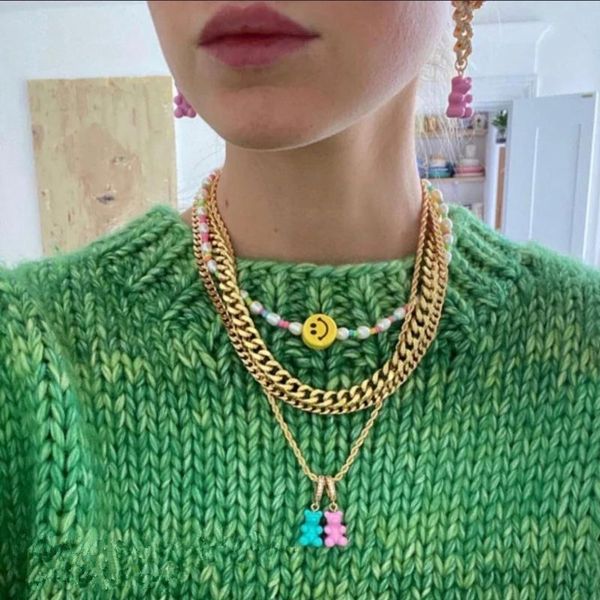 chains korean cute cartoon gummy bear choker necklace for women zircon pendant chain baroque pearl femme collier party jewelry, Silver
chains korean cute cartoon gummy bear choker necklace for women zircon pendant chain baroque pearl femme collier party jewelry, Silver