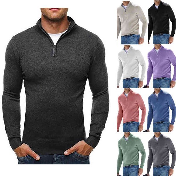 men sweater multicolor winter bottoming shirt warm stand-up cardigan long sve zipper collar sous pull homme, Black
men sweater multicolor winter bottoming shirt warm stand-up cardigan long sve zipper collar sous pull homme, Black