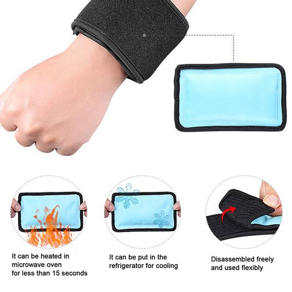 reusable ice pack for injuries gel strap wrap hand foot wrist elbow relief pain cold therapy support, Black;red
reusable ice pack for injuries gel strap wrap hand foot wrist elbow relief pain cold therapy support, Black;red