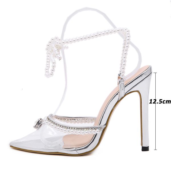 slippers elegant women sandals transparent pointed toe party wedding shoes ankle beading strap high heels ae50, Black
slippers elegant women sandals transparent pointed toe party wedding shoes ankle beading strap high heels ae50, Black
