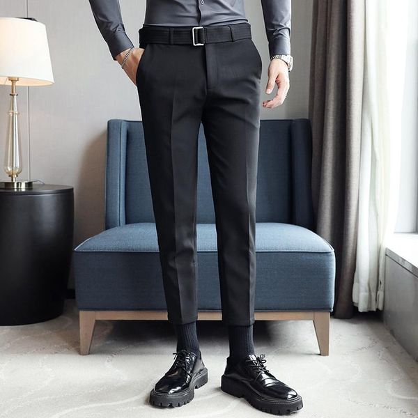 men's suits & blazers pantalon homme fashion british drape suit pants men clothing business formal wear slim fit office trousers, White;black
men's suits & blazers pantalon homme fashion british drape suit pants men clothing business formal wear slim fit office trousers, White;black
