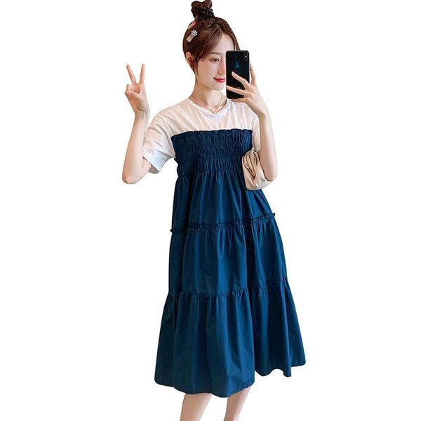 maternity dresses clothes summer loose cotton splicing short sleeve dress for pregnant women mom a-line, White
maternity dresses clothes summer loose cotton splicing short sleeve dress for pregnant women mom a-line, White