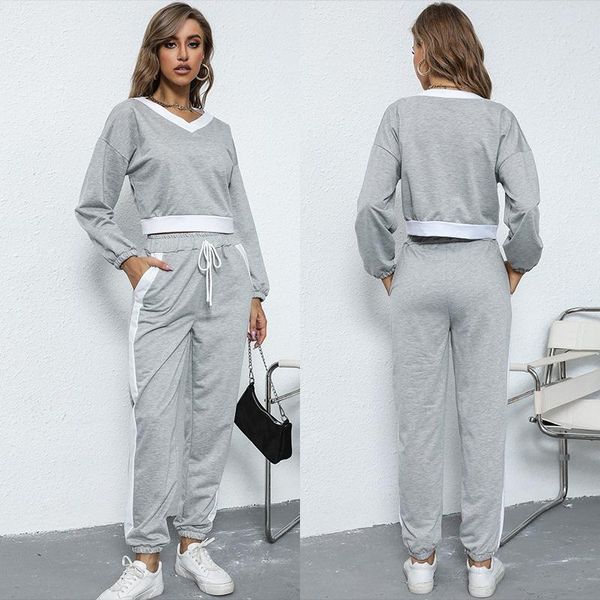 women's two piece pants sets women tracksuit casual long sleeve hoodie and trousers sports suits autumn warm home suit, White
women's two piece pants sets women tracksuit casual long sleeve hoodie and trousers sports suits autumn warm home suit, White