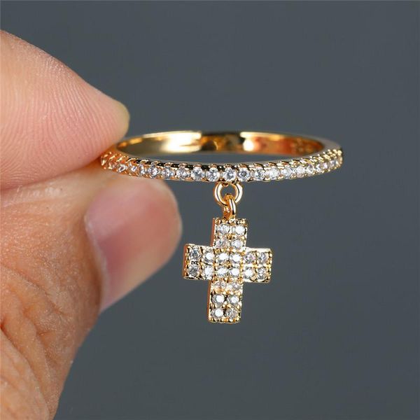 wedding rings luxury female crystal cross pendant ring trendy gold silver color engagement charm white zircon for women, Slivery;golden
wedding rings luxury female crystal cross pendant ring trendy gold silver color engagement charm white zircon for women, Slivery;golden