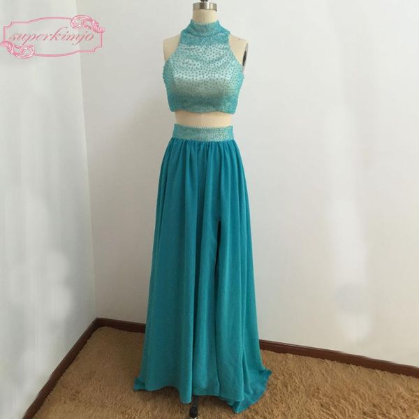 party dresses real picture evening high neck pearls beading two pieces blue prom, White;black
party dresses real picture evening high neck pearls beading two pieces blue prom, White;black