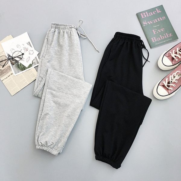 summer women sports pants female cotton linen solid elastic waist sweatpants harem trousers plus size 210531, Black;white
summer women sports pants female cotton linen solid elastic waist sweatpants harem trousers plus size 210531, Black;white