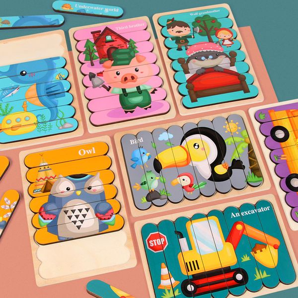 wooden toy 3d bar puzzles children's creative story stacking matching puzzle early educational toys for girl boy gift
wooden toy 3d bar puzzles children's creative story stacking matching puzzle early educational toys for girl boy gift
