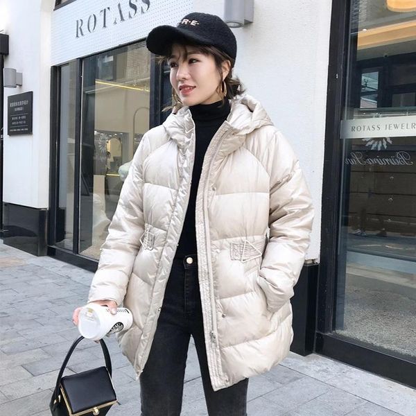 women's down & parkas 2021 winter women white duck coats female gloss solid puffer jackets thicken warm slim ladies parka, Black
women's down & parkas 2021 winter women white duck coats female gloss solid puffer jackets thicken warm slim ladies parka, Black