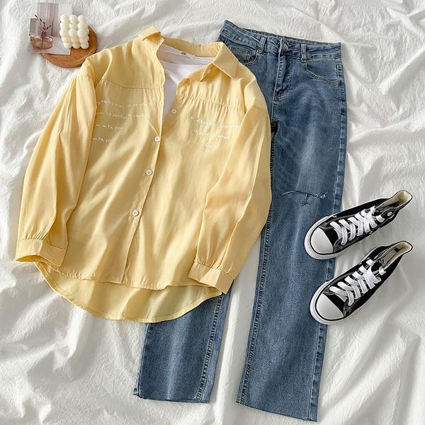 women's two piece pants early autumn wear style shirt jeans fashion suit sweet cool college retro chic two-piece, White
women's two piece pants early autumn wear style shirt jeans fashion suit sweet cool college retro chic two-piece, White