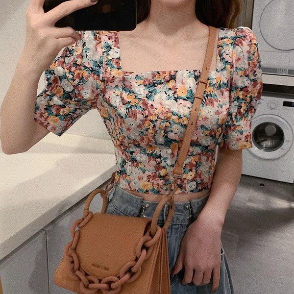 women's blouses & shirts houzhou women shirt vintage summer puff sleeve square collar floral crop corset harajuku elegant tunics korean, White
women's blouses & shirts houzhou women shirt vintage summer puff sleeve square collar floral crop corset harajuku elegant tunics korean, White