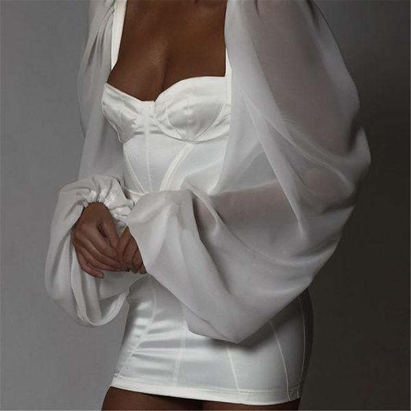 casual dresses celebrity bandage dress elegant off shoulder square collar puff sleeves woman mini white vintage g0g4, Black;gray
casual dresses celebrity bandage dress elegant off shoulder square collar puff sleeves woman mini white vintage g0g4, Black;gray
