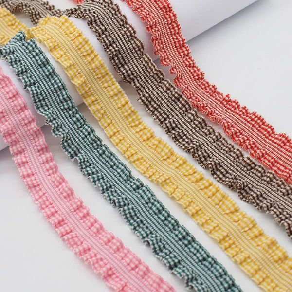 25mm grid rippled stretch ribbon tape plaid rickrack braid lace ruffling elastic diy skirt edge shoe hair garment accessories 50yards, Pink;blue
25mm grid rippled stretch ribbon tape plaid rickrack braid lace ruffling elastic diy skirt edge shoe hair garment accessories 50yards, Pink;blue