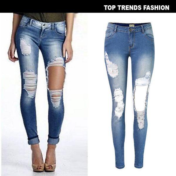 beggar worn low waist slim fit elastic denim leggings personality big holes size, Blue
beggar worn low waist slim fit elastic denim leggings personality big holes size, Blue