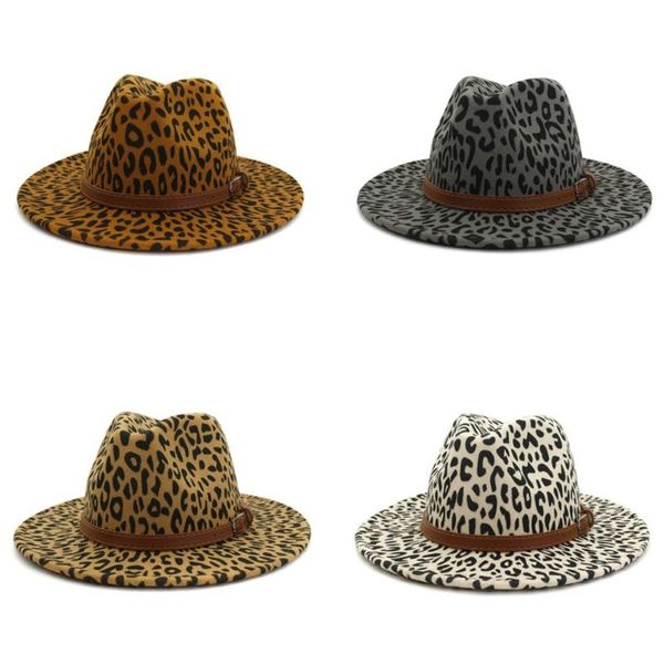 wide brim hats women men lady leopard panama cap jazz formal hat felt wool chapeau fedora trilby autumn winter fashion, Blue;gray
wide brim hats women men lady leopard panama cap jazz formal hat felt wool chapeau fedora trilby autumn winter fashion, Blue;gray