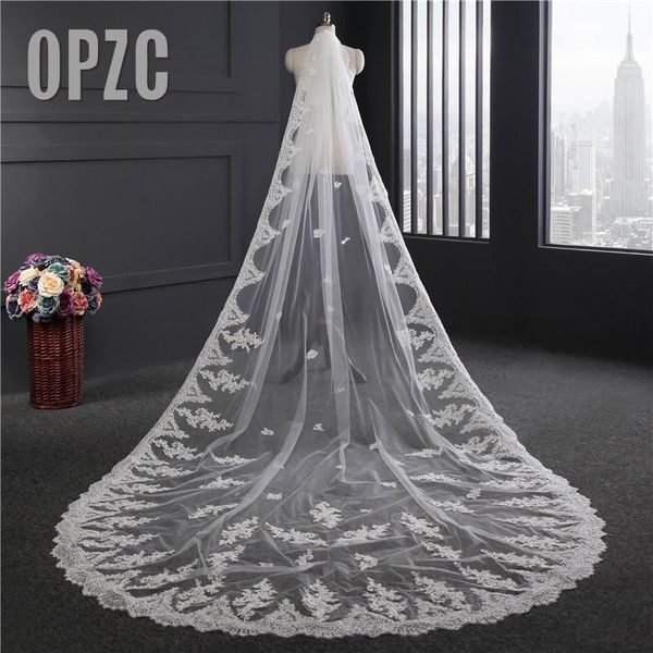 bridal veils luxury appliques 3.5m *1.8m one layer lace edge white ivory cathedral wedding veil long accessories veu de noiva, Black
bridal veils luxury appliques 3.5m *1.8m one layer lace edge white ivory cathedral wedding veil long accessories veu de noiva, Black