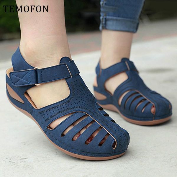 summer sandals women wedge shoes blue black green retro comfortable round toe ladies casual hvt1274
summer sandals women wedge shoes blue black green retro comfortable round toe ladies casual hvt1274