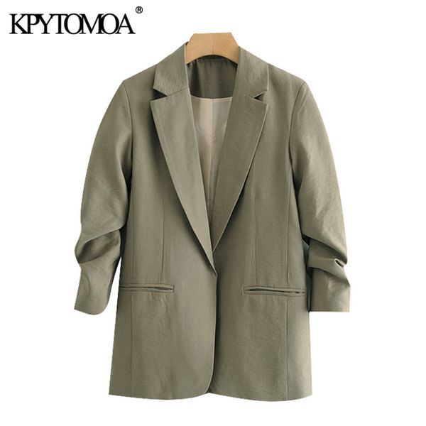women fashion office wear open stitch blazers coat vintage long sleeve pockets female outerwear chic 210416, White;black
women fashion office wear open stitch blazers coat vintage long sleeve pockets female outerwear chic 210416, White;black