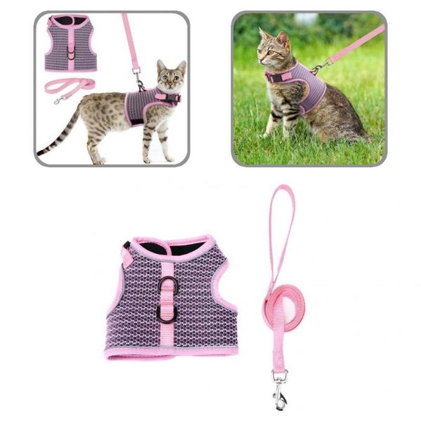 cat collars & leads traction leash reflective strips convenient anti-pull kitten harness rope set
cat collars & leads traction leash reflective strips convenient anti-pull kitten harness rope set