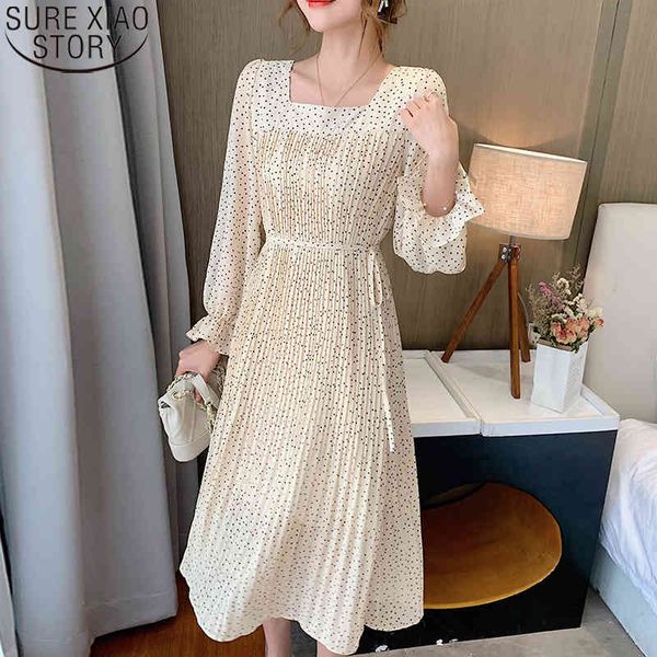 a-line apricot chiffon pleated women vintage dot print dress office lady square collar long sleeve loose dresses 11587 210417, Black;gray
a-line apricot chiffon pleated women vintage dot print dress office lady square collar long sleeve loose dresses 11587 210417, Black;gray