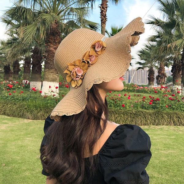 wide brim hats women's straw hat summer sun protection garland fashionable female outdoors beach flower girl lady casual multi color ca, Blue;gray
wide brim hats women's straw hat summer sun protection garland fashionable female outdoors beach flower girl lady casual multi color ca, Blue;gray