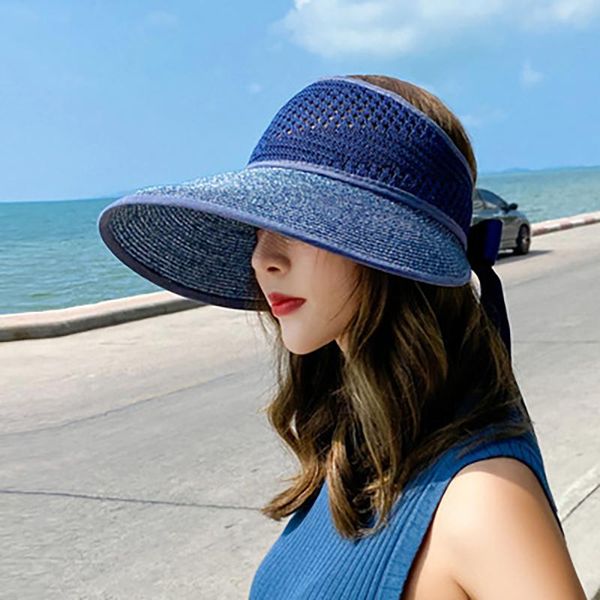 Straw Top Cap Girl Summer Outdoor Sunscreen Hat Sun Beach LeisureBreathable And Foldable Versatile Clothes Multi Color Selection Wide Brim H, Blue;gray
Straw Top Cap Girl Summer Outdoor Sunscreen Hat Sun Beach LeisureBreathable And Foldable Versatile Clothes Multi Color Selection Wide Brim H, Blue;gray