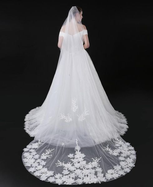bridal veils luxury wedding veil tulle with comb one-layers 3 meters appliques white 2021, Black
bridal veils luxury wedding veil tulle with comb one-layers 3 meters appliques white 2021, Black