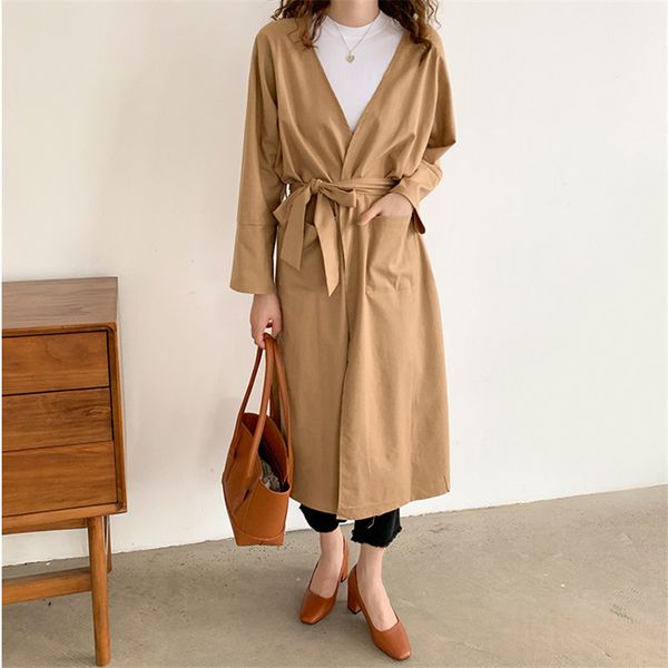 autumn solid brief all match lace up elegant cotton linen cardigans arrivals all-match windbreaker long coats 210421, Tan;black
autumn solid brief all match lace up elegant cotton linen cardigans arrivals all-match windbreaker long coats 210421, Tan;black