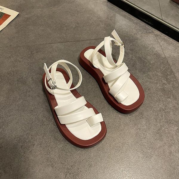 sandals women's summer fashion 2021 korean platform shoes non slip one word bandage comfortable sleeve toe chaussure femme, Black
sandals women's summer fashion 2021 korean platform shoes non slip one word bandage comfortable sleeve toe chaussure femme, Black