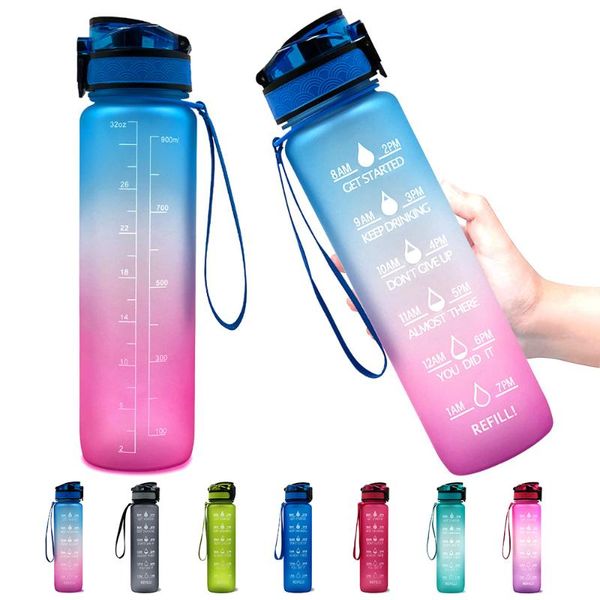 water bottle 1l sports with time marker leak proof portable reusable drinking kettle outdoor workout fitness sport jug
water bottle 1l sports with time marker leak proof portable reusable drinking kettle outdoor workout fitness sport jug