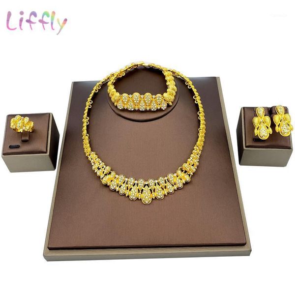 earrings & necklace liffly dubai gold jewelry sets bracelet ring women wedding bridal fashion set, Silver
earrings & necklace liffly dubai gold jewelry sets bracelet ring women wedding bridal fashion set, Silver