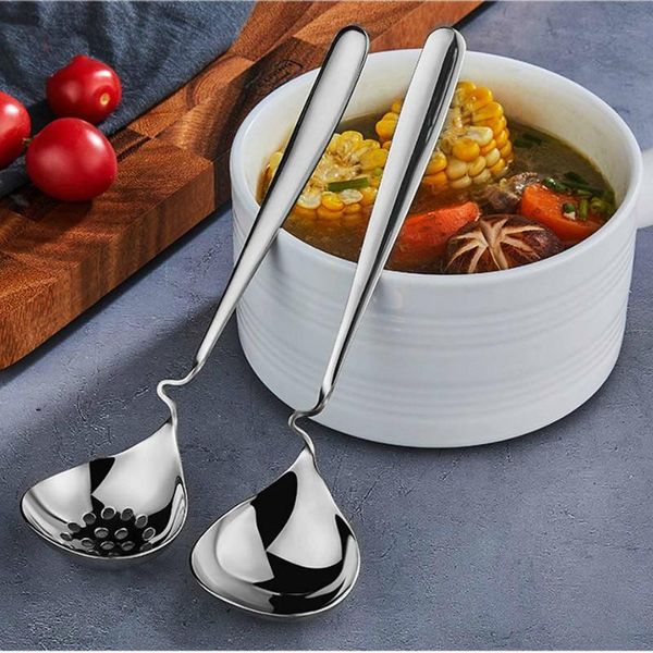 commercial serving spoon slotted stainless steel bending handle soup ladle colander tableware dinnerware sets
commercial serving spoon slotted stainless steel bending handle soup ladle colander tableware dinnerware sets