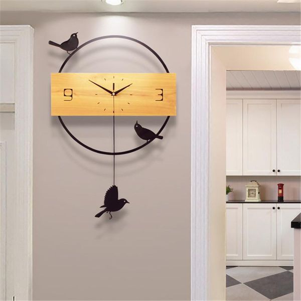 wall clocks nordic swing home clock living room creative simple wood decoration mute quartz hanging klok
wall clocks nordic swing home clock living room creative simple wood decoration mute quartz hanging klok