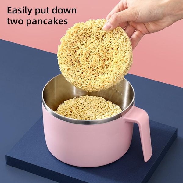 bowls stainless steel noodle bowl with handle cover big cereal student dormitory japanese style
bowls stainless steel noodle bowl with handle cover big cereal student dormitory japanese style