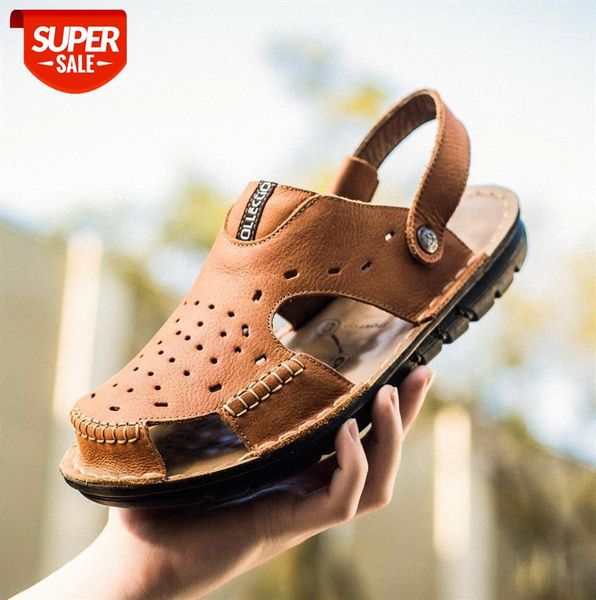 sandals men's dual purpose leather baotou driving leisure beach outdoor and slippers #hx4r, Black
sandals men's dual purpose leather baotou driving leisure beach outdoor and slippers #hx4r, Black