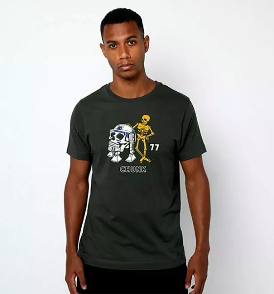 khaki green droid skull wars t-shirt from chunk, White;black 
khaki green droid skull wars t-shirt from chunk, White;black