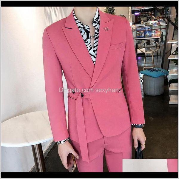 suits & blazers mens clothing apparel drop delivery 2021 set slim fit korean suit 2 piece tuxedo belt blazer men stylish stage party club1 z, White;black
suits & blazers mens clothing apparel drop delivery 2021 set slim fit korean suit 2 piece tuxedo belt blazer men stylish stage party club1 z, White;black