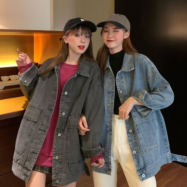 spring and autumn korean style loose denim jacket female ins women woman women's jackets, Black;brown
spring and autumn korean style loose denim jacket female ins women woman women's jackets, Black;brown