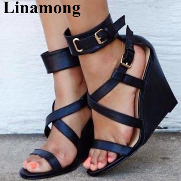summer est wedges civer heel and buckle strap design black fashion thin high open toe women sandals
summer est wedges civer heel and buckle strap design black fashion thin high open toe women sandals
