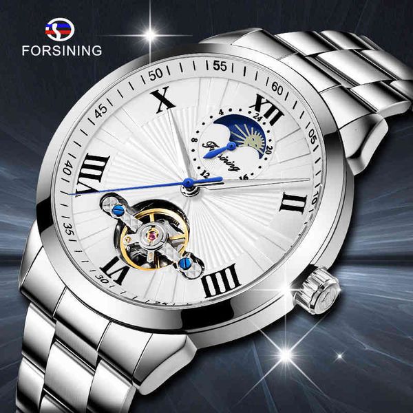 self-contained refining watches wind fully automatic watch skeleton luminous black steel clock mechanical, Slivery;brown
self-contained refining watches wind fully automatic watch skeleton luminous black steel clock mechanical, Slivery;brown