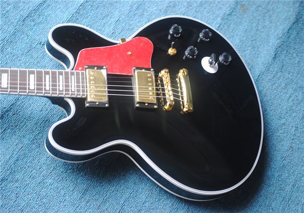 custom shop black 335 semi-hollow flame maple jazz electric guitar chrome hardware
custom shop black 335 semi-hollow flame maple jazz electric guitar chrome hardware