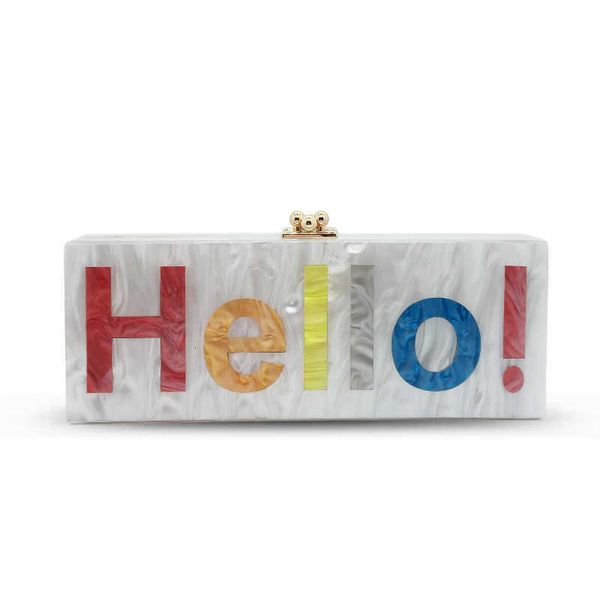 selling classic hello letter acrylic dinner bag splicing contrast color women's hand bag ess
selling classic hello letter acrylic dinner bag splicing contrast color women's hand bag ess