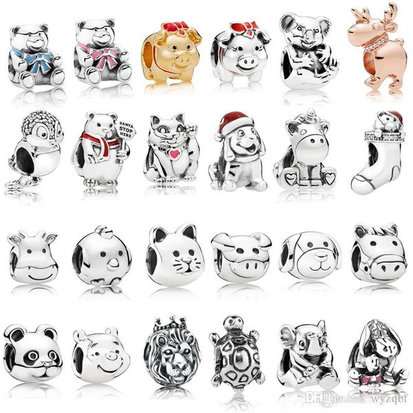 925 sterling silver animal charms multi style cat dog bears lion beads fit pandora original charm bracelets jewelry making anniversary birth, Black
925 sterling silver animal charms multi style cat dog bears lion beads fit pandora original charm bracelets jewelry making anniversary birth, Black