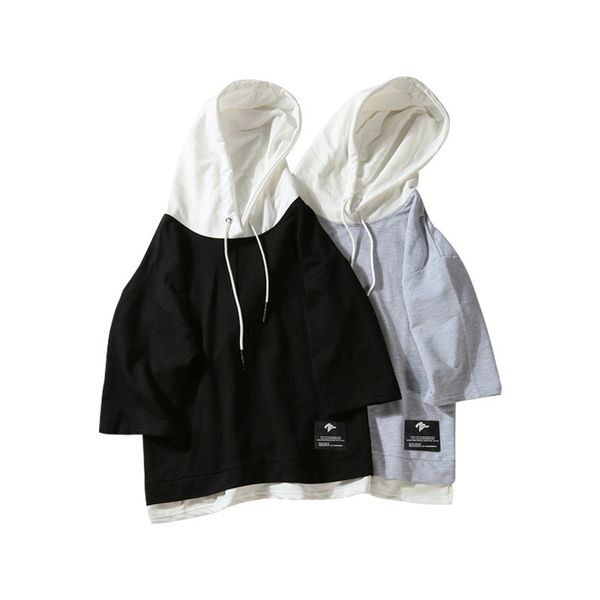 men's t-shirts summer casual loose men hooded solid black green hip hop short sleeve t shirts m-2xl s6lt, White;black
men's t-shirts summer casual loose men hooded solid black green hip hop short sleeve t shirts m-2xl s6lt, White;black