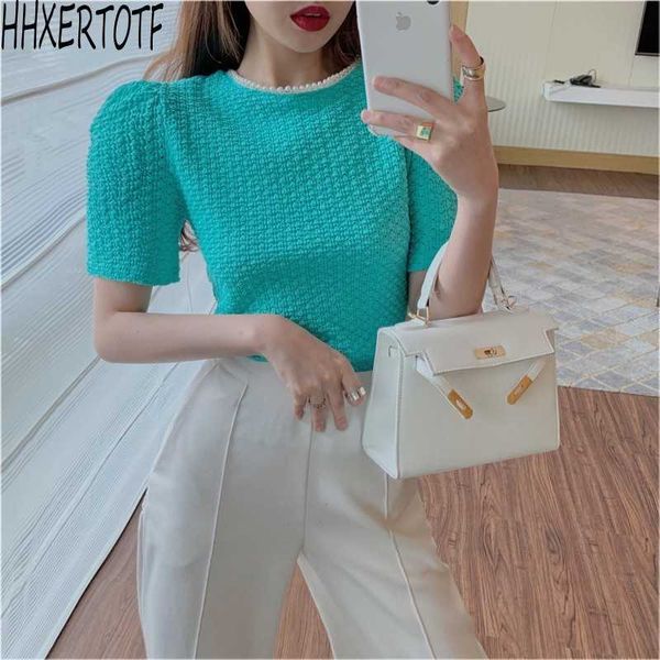 summer casual women t-shirt round neck hollow halter bow tie beaded round neck puff sleeve 210531, White
summer casual women t-shirt round neck hollow halter bow tie beaded round neck puff sleeve 210531, White