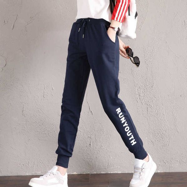 women's pants & capris 95% cotton + 5% spandex sweatpants joggers trousers women pantalon femme streetwear elastic waist casual jdc7, Black;white 
women's pants & capris 95% cotton + 5% spandex sweatpants joggers trousers women pantalon femme streetwear elastic waist casual jdc7, Black;white