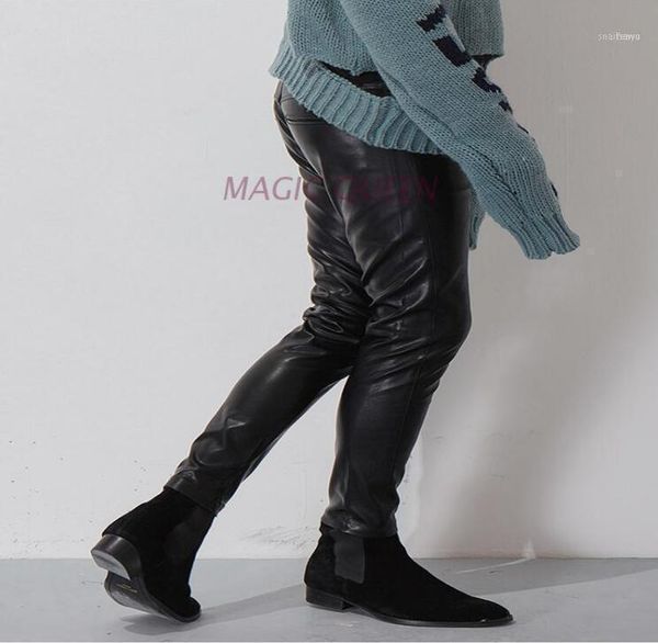 men's pants men's 27-44 2022 men clothing fashion singer dj punk style leather stretch casual pu trousers hairstylis stage costume, Black
men's pants men's 27-44 2022 men clothing fashion singer dj punk style leather stretch casual pu trousers hairstylis stage costume, Black