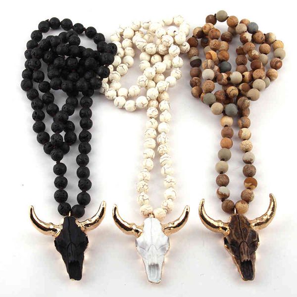 fashion bohemian jewelry long knotted stone beads 3 color horn pendant for women ethnic necklace, Silver
fashion bohemian jewelry long knotted stone beads 3 color horn pendant for women ethnic necklace, Silver