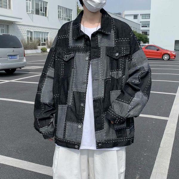 men's jackets real s spring and autumn denim jacket male handsome loose wild casual plaid tooling, Black;brown
men's jackets real s spring and autumn denim jacket male handsome loose wild casual plaid tooling, Black;brown