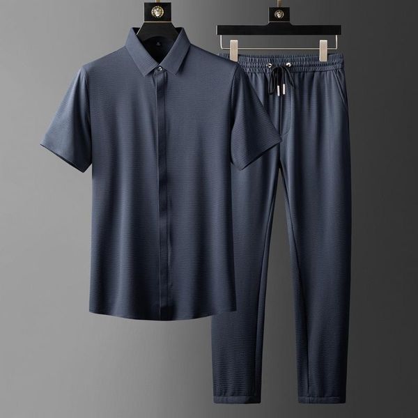 men's tracksuits brand summer mens sets (t-shirt+pants) luxury short sleeve business and casual male fashion slim fit man suits 3xl, Gray
men's tracksuits brand summer mens sets (t-shirt+pants) luxury short sleeve business and casual male fashion slim fit man suits 3xl, Gray