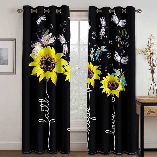 curtain & drapes 3d black bright sunflower and dragonfly pattern blackout set hook, suitable for home curtains in living room bedroom
curtain & drapes 3d black bright sunflower and dragonfly pattern blackout set hook, suitable for home curtains in living room bedroom